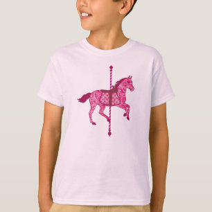 Carousel Horse - Fuchsia Pink T-Shirt