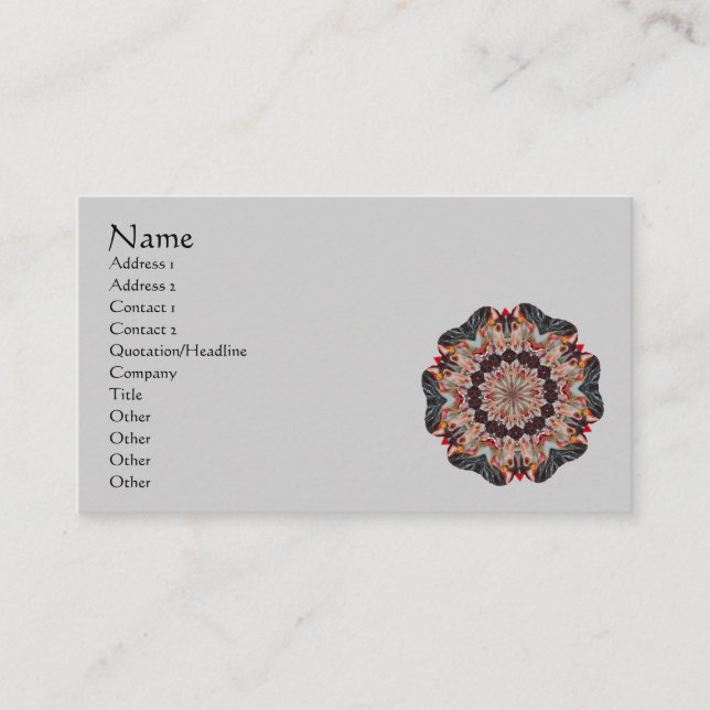 Carousel Horse Kaleidoscope Business Card (Front)
