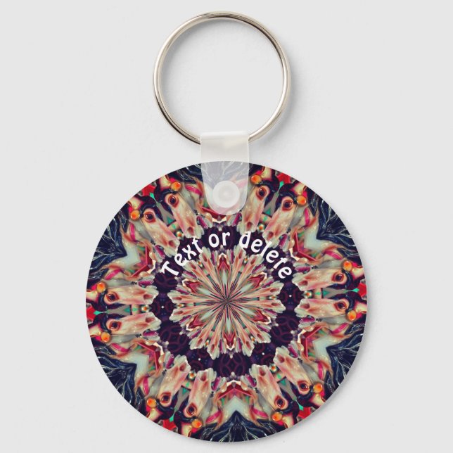 Carousel Horse Kaleidoscope Personalised Key Ring (Front)