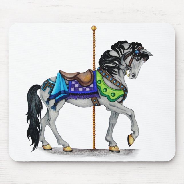 Carousel Horse Mouse Mat (Front)