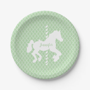 Carousel Horse Pattern Your  Colours  Paper Plate