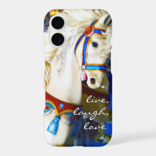 Carousel Horse Photo Live Laugh Love Quote Script