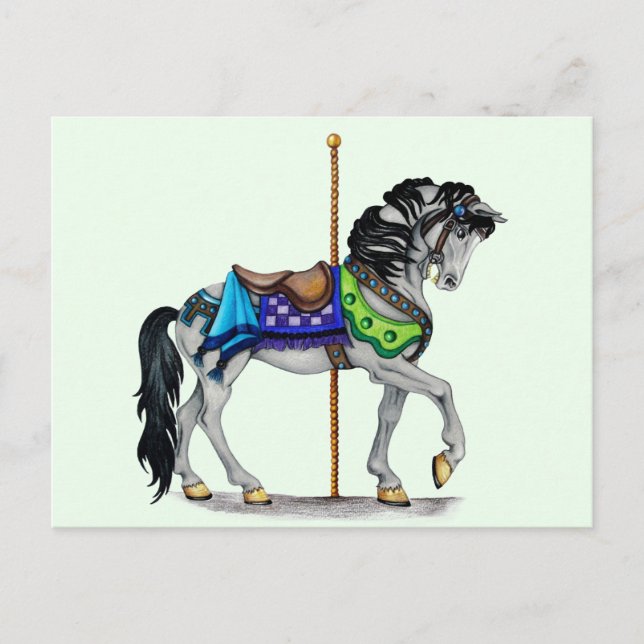 Carousel Horse Postcard (Front)