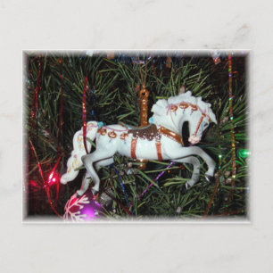 Carousel horse postcard