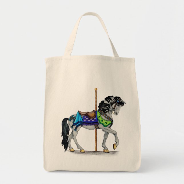 Carousel Horse Tote Bag (Front)