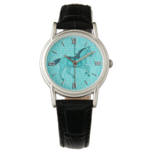 Carousel Horse - Turquoise and Aqua Watch