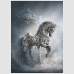Carousel Horse Vintage Inspired for Decoupage Tissue Paper