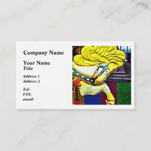 Carousel Horse With Yellow Mane Business Card
