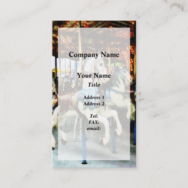 Carousel Horses Business Card (Front)