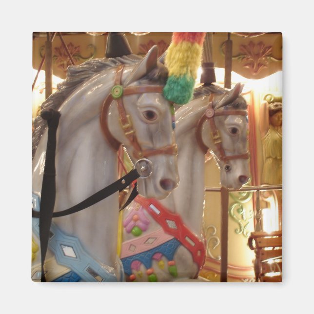 Carousel Horses Magnet (Front)