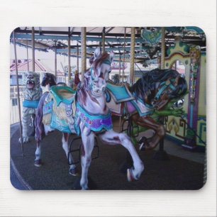 CAROUSEL HORSES MOUSE PAD
