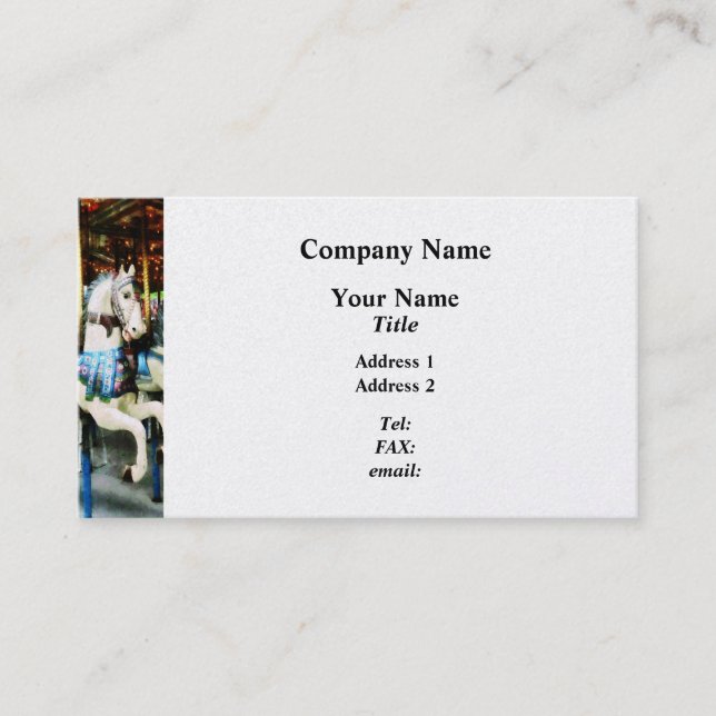 Carousel Horses - Platinum Business Card (Front)
