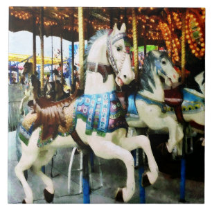 Carousel Horses Tile