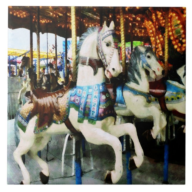 Carousel Horses Tile (Front)