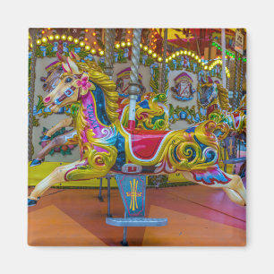 Carousel horses view fridge magnet