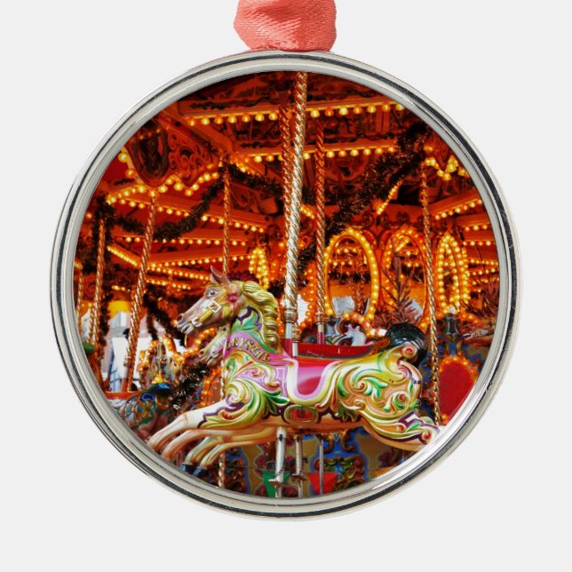 Carousel hose design metal tree decoration (Front)