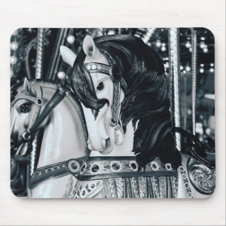 Carousel in Black & White - Mousepad