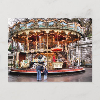 Carousel in Montmartre Postcard