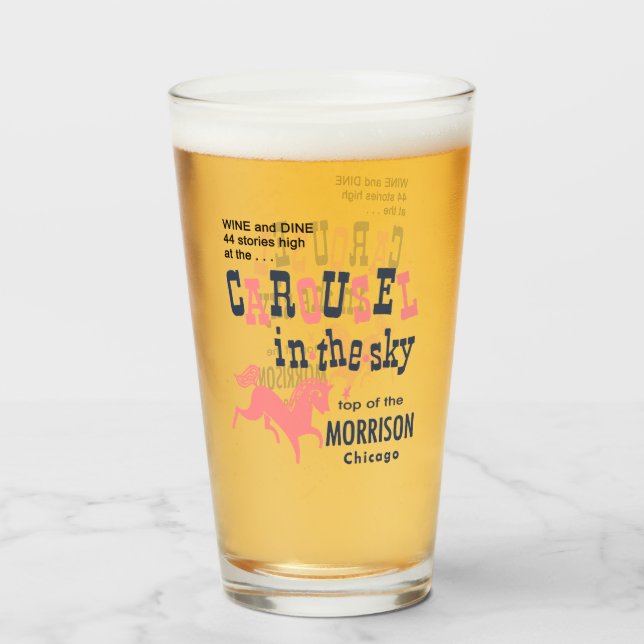 Carousel in the sky. Top of the Morrison, Chicago Glass (Front Filled)