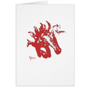 Carousel Iron Horse Head in Red