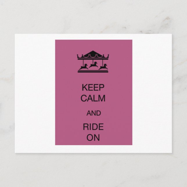 Carousel Keep Calm Postcard (Front)