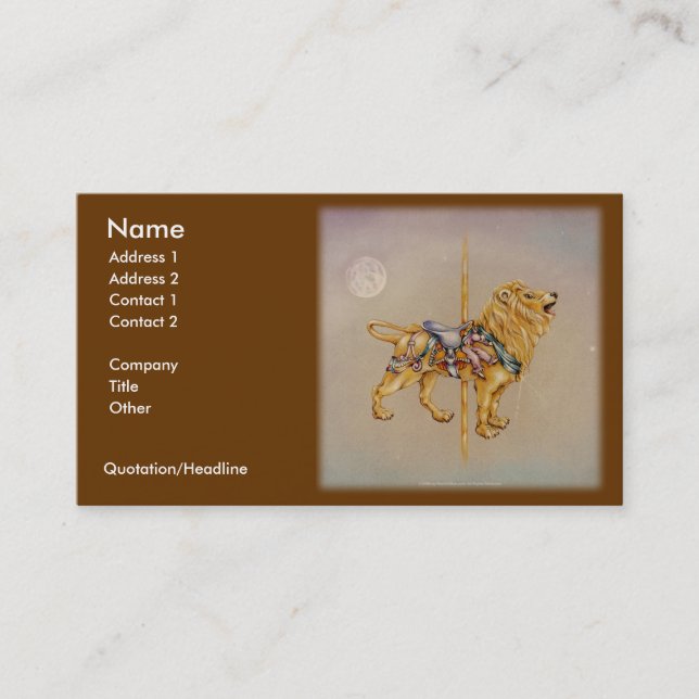 Carousel Lion Business Card (Front)