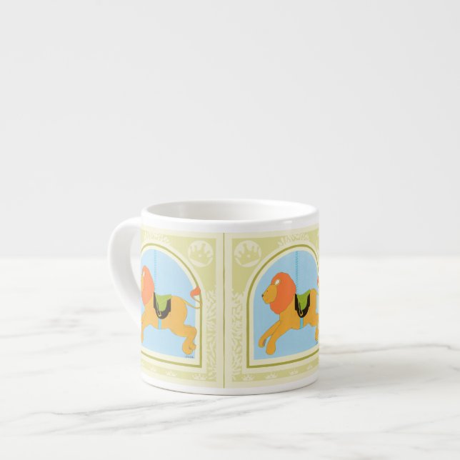 Carousel Lion by June Erica Vess Espresso Cup (Front Left)