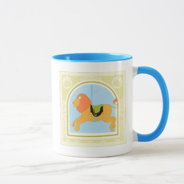 Carousel Lion by June Erica Vess Mug (Right)