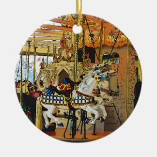 Carousel Magic - Merry-go-Round Ceramic Tree Decoration