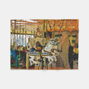 Carousel Magic - Merry-go-Round Fleece Blanket