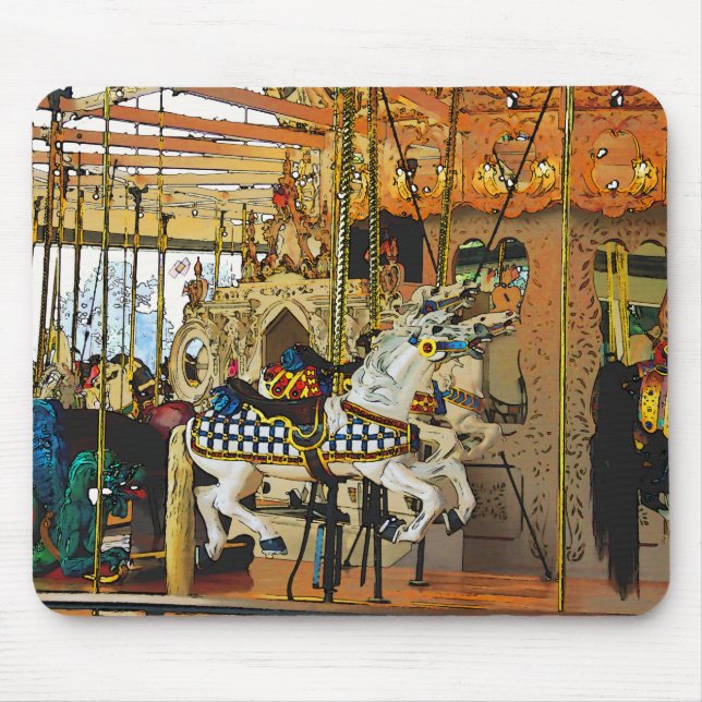 Carousel Magic - Merry-go-Round Mouse Mat (Front)