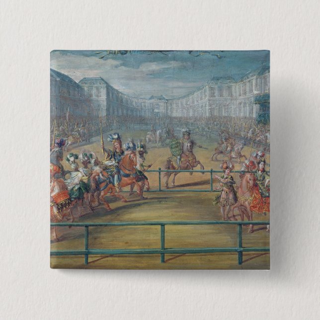 Carousel of Amazons in 1682 15 Cm Square Badge (Front)