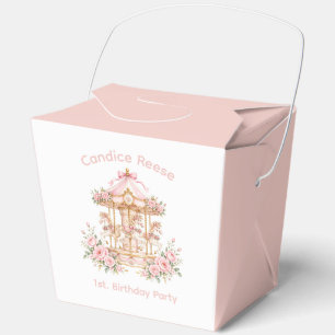 Carousel Of Dreams 1st. Birthday Girl Party Favour Box