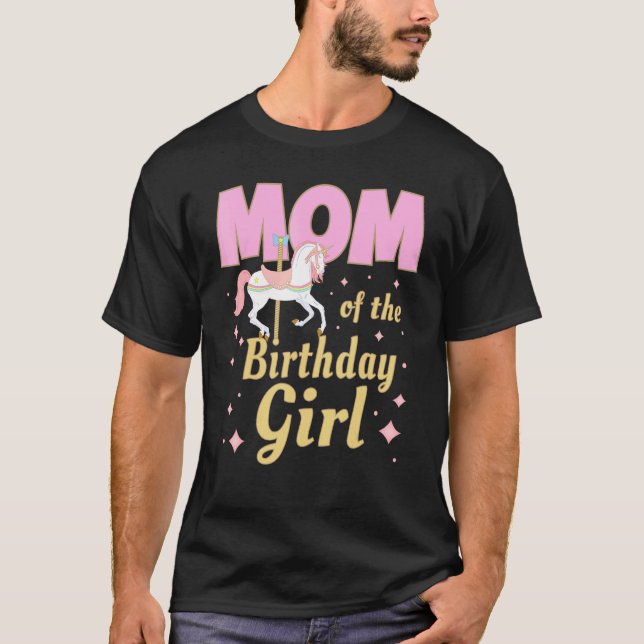 Carousel Party Family Matching Mum 1st First Birth T-Shirt (Front)