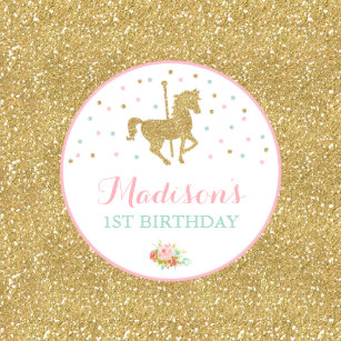 Carousel Birthday Party Supplies Zazzle Co Uk