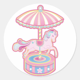 Carousel Pony Classic Round Sticker