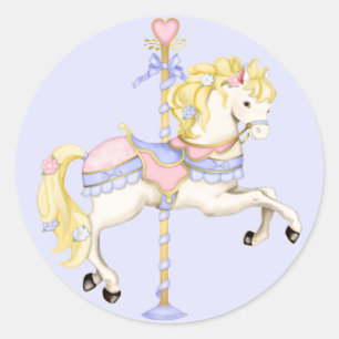 Carousel Pony Classic Round Sticker
