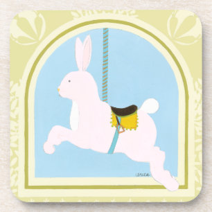 Carousel Rabbit by June Erica Vess Coaster