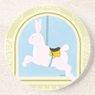 Carousel Rabbit by June Erica Vess Coaster