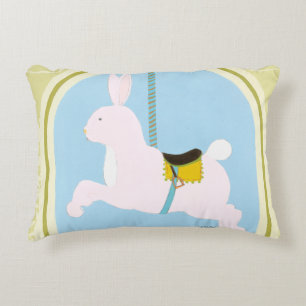 Carousel Rabbit by June Erica Vess Decorative Cushion