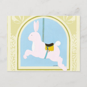 Carousel Rabbit by June Erica Vess Postcard