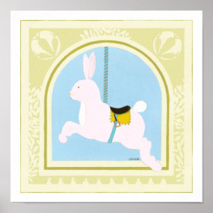 Carousel Rabbit by June Erica Vess Poster