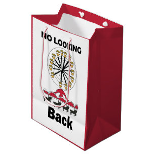 Carousel Ride No Looking Back Inspirational Quote Medium Gift Bag