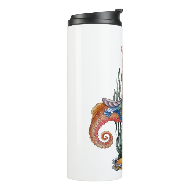 Carousel Seahorse Thermal Tumbler (Rotated Left)
