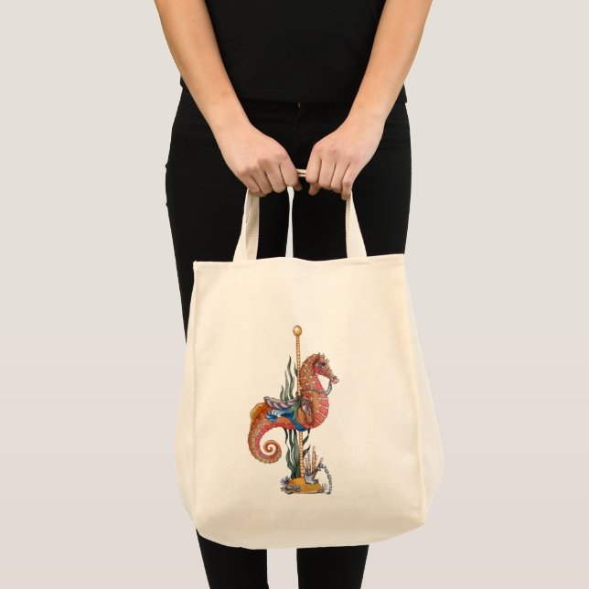 Carousel Seahorse Tote Bag (Front (Product))