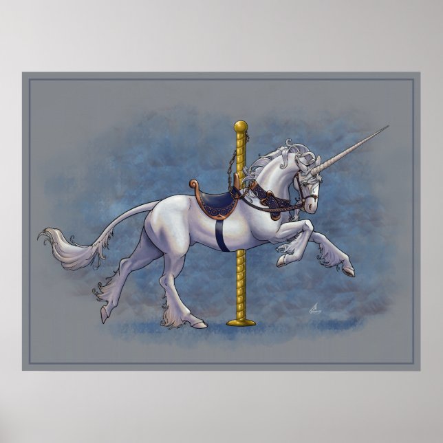 Carousel Unicorn Poster (Front)