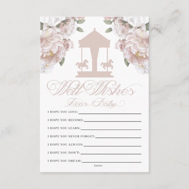 Carousel Wishes for Baby Enclosure Card (Front)