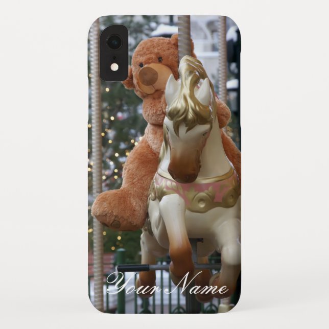 Carousel with Teddy Bear Case-Mate iPhone Case (Back)