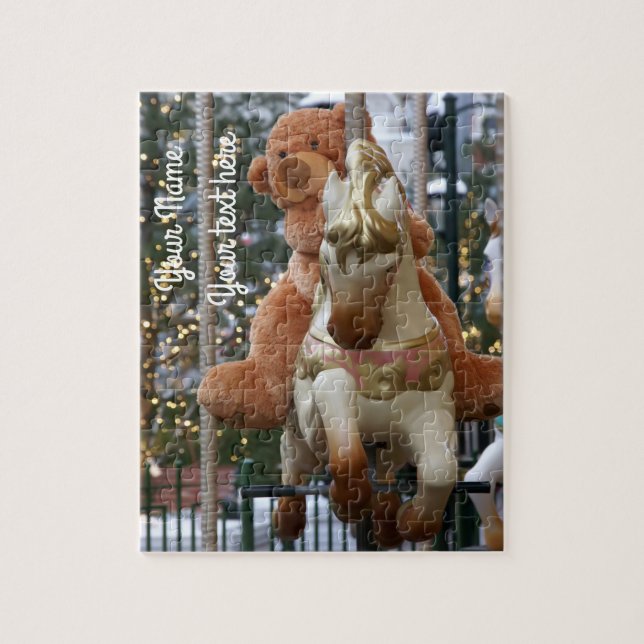 Carousel with Teddy Bear Jigsaw Puzzle (Vertical)