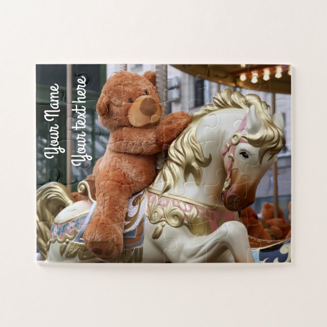 Carousel with Teddy Bear Jigsaw Puzzle (Horizontal)